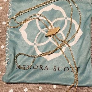 Kendra Scott White drusy Bolo Necklace